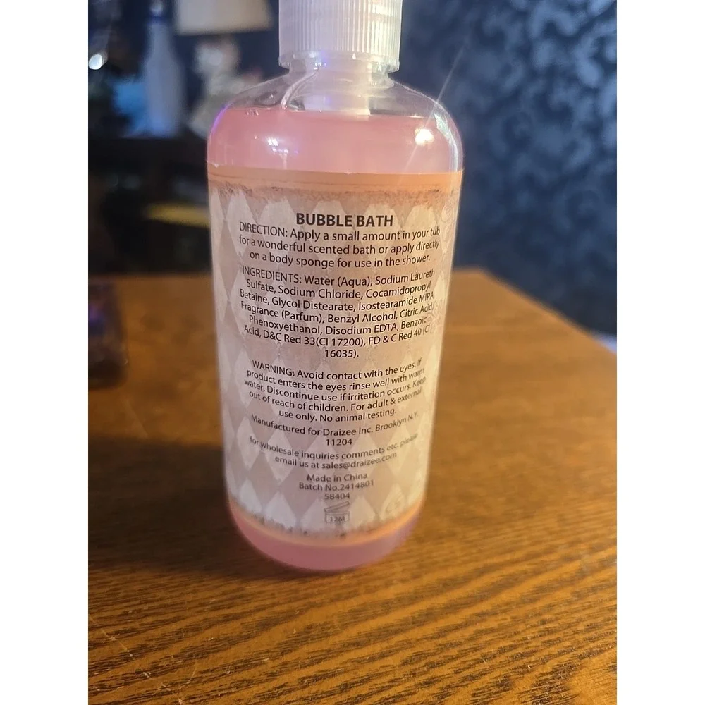 Draizee  Luxurious Bubble Bath  British‎ Rose) New.